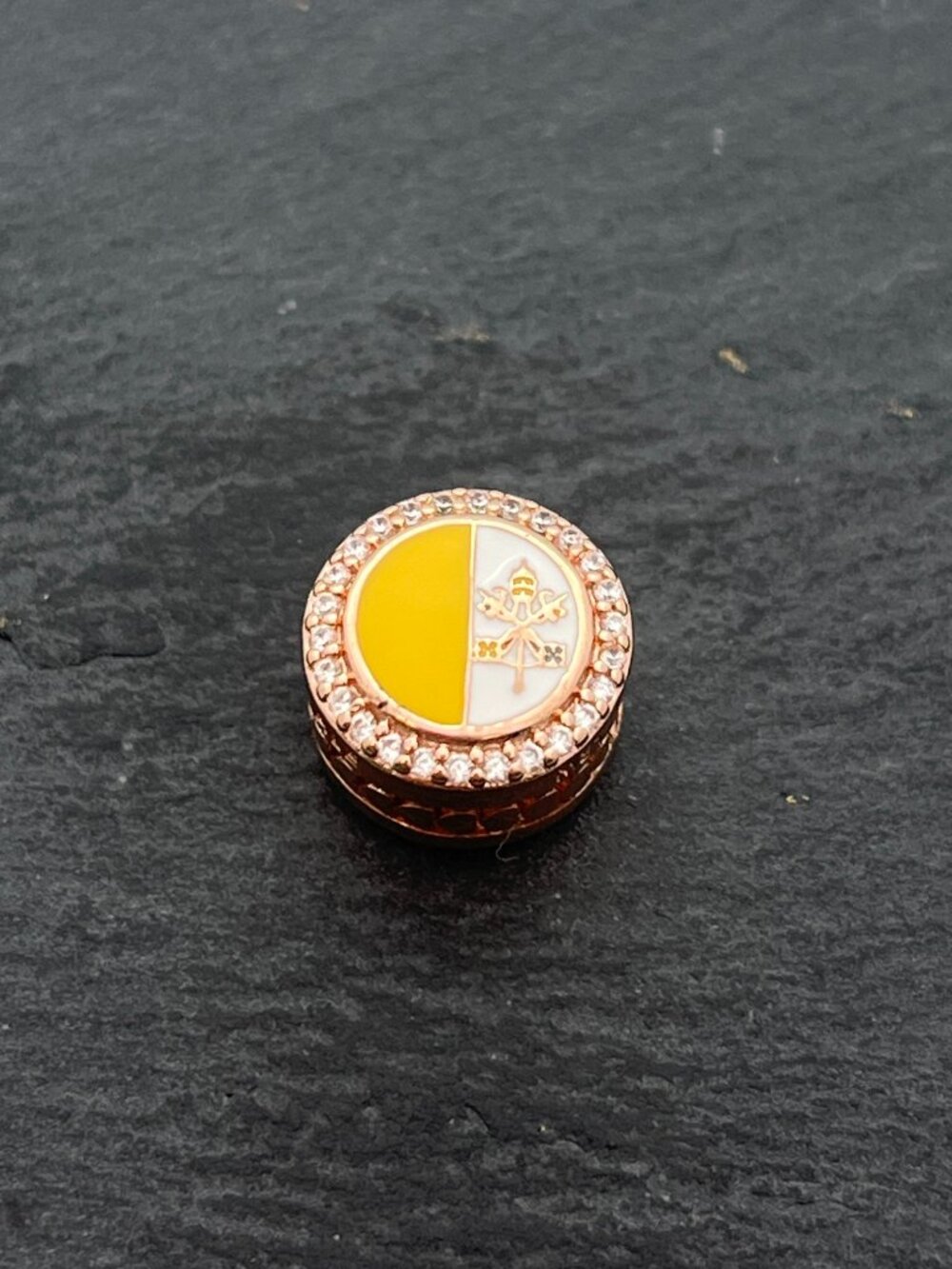 Pandora VATICAN Flag Exclusive Charm Rose Gold-Plated Bead Charm Jewelry